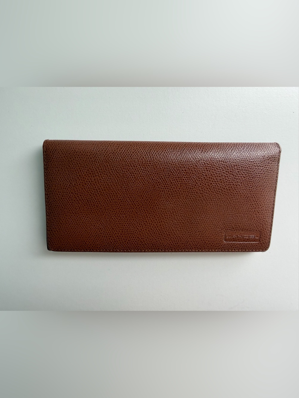 Vintage Lancel Paris Grained Leather Long Bifold Wallet